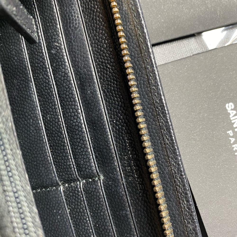 AUTHENTIC YSL PORTEFEULLE WALLET LIKE NEW BLACK - Picture 5 of 8